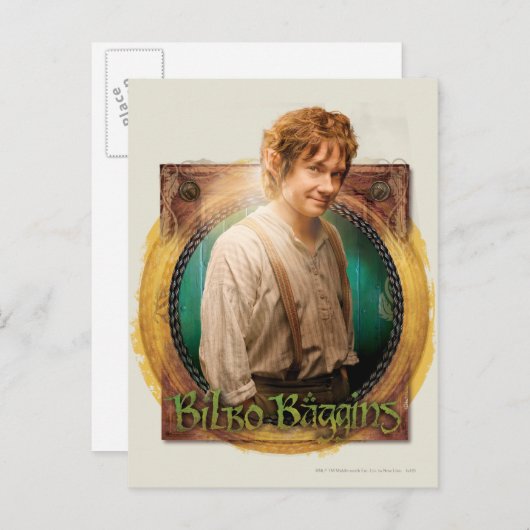 BILBO BAGGINS™ Character met naam Briefkaart (Voorkant / Achterkant)