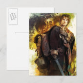 BILBO BAGGINS™ en het bedrijf Dwarves Graphic Briefkaart (Voorkant / Achterkant)