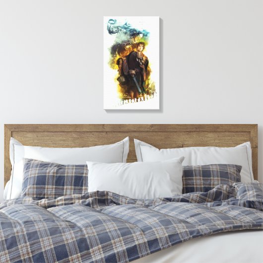 BILBO BAGGINS™ en het bedrijf Dwarves Graphic Canvas Afdruk (Insitu (Slaapkamer))
