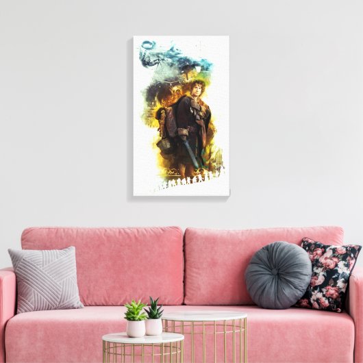 BILBO BAGGINS™ en het bedrijf Dwarves Graphic Canvas Afdruk (Insitu (Woonkamer))