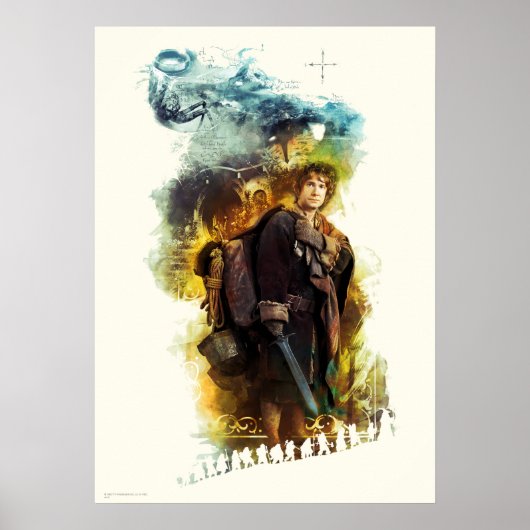 BILBO BAGGINS™ en het bedrijf Dwarves Graphic Poster (Voorkant)