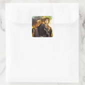 BILBO BAGGINS™ en het bedrijf Dwarves Graphic Vierkante Sticker (Tas)