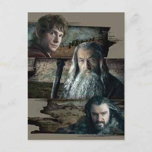 BILBO BAGGINS™, Gandalf, THORIN OAKENSHIELD™ Briefkaart (Voorkant)