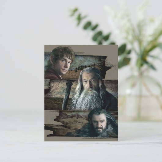 BILBO BAGGINS™, Gandalf, THORIN OAKENSHIELD™ Briefkaart (Staand voorkant)