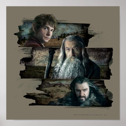 BILBO BAGGINS™, Gandalf, THORIN OAKENSHIELD™ Poster (Voorkant)