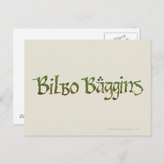 BILBO BAGGINS™ getextureerd Briefkaart (Voorkant / Achterkant)