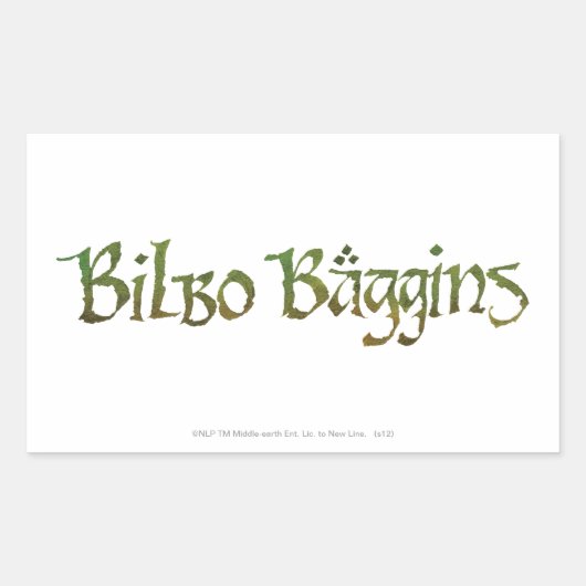 BILBO BAGGINS™ getextureerd Rechthoekige Sticker (Voorkant)