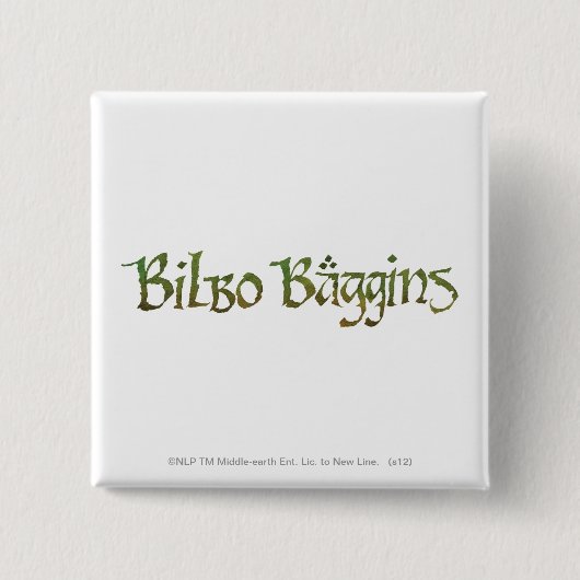 BILBO BAGGINS™ getextureerd Vierkante Button 5,1 Cm (Voorkant)
