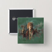 BILBO BAGGINS™ Illustratie Vierkante Button 5,1 Cm (Voorkant /achterkant)