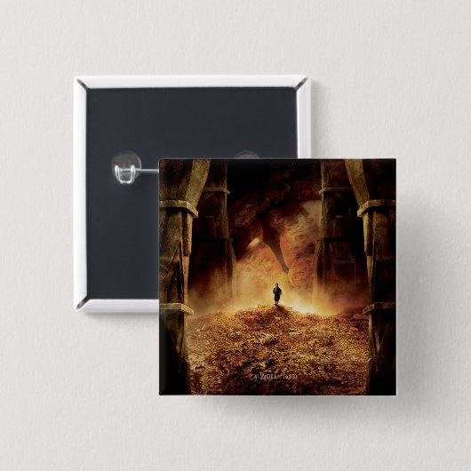 BILBO BAGGINS™ in het oog van SMAUG™ Vierkante Button 5,1 Cm (Voorkant /achterkant)