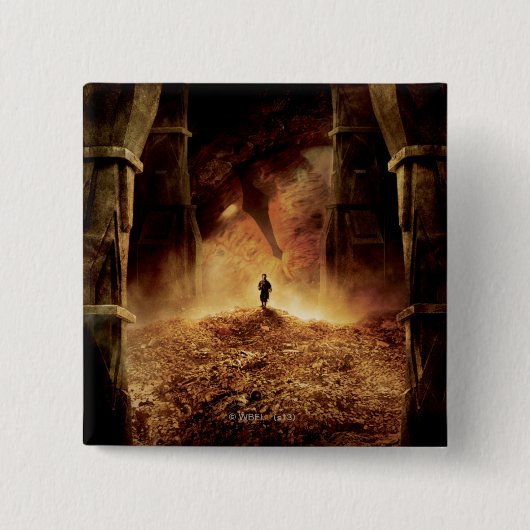 BILBO BAGGINS™ in het oog van SMAUG™ Vierkante Button 5,1 Cm (Voorkant)