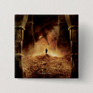 BILBO BAGGINS™ in het oog van SMAUG™ Vierkante Button 5,1 Cm