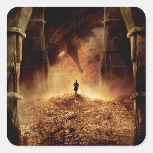 BILBO BAGGINS™ in het oog van SMAUG™ Vierkante Sticker
