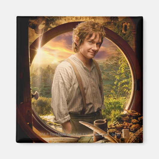 BILBO BAGGINS™ in Shire Collage Magneet (Voorkant)