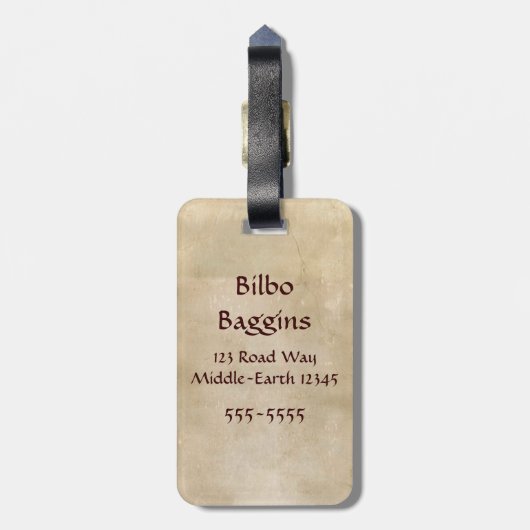 BILBO BAGGINS™ met zwaard Bagagelabel (Achterkant verticaal)