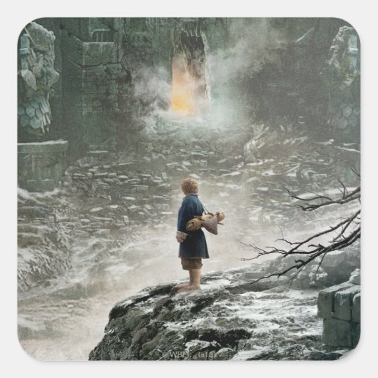 BILBO BAGGINS™ op Erebor Vierkante Sticker (Voorkant)