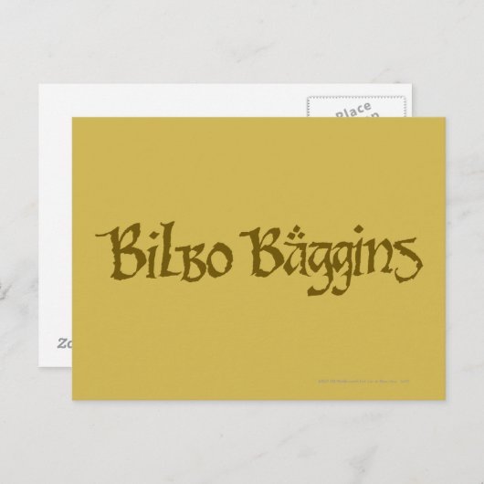 BILBO BAGGINS™ Solid Briefkaart (Voorkant / Achterkant)