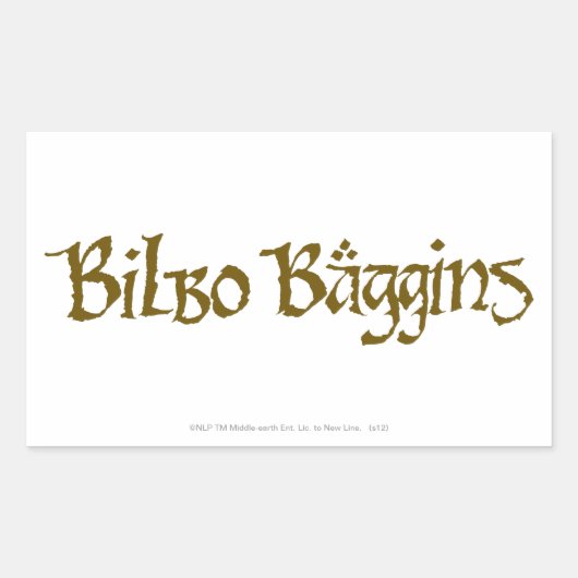 BILBO BAGGINS™ Solid Rechthoekige Sticker (Voorkant)