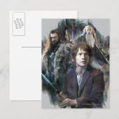 BILBO BAGGINS™, THORIN OAKENSHIELD™ & Gandalf Briefkaart (Voorkant / Achterkant)