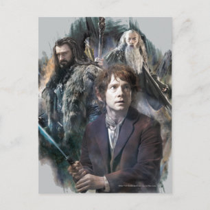 BILBO BAGGINS™, THORIN OAKENSHIELD™ & Gandalf Briefkaart