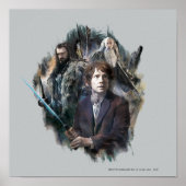 BILBO BAGGINS™, THORIN OAKENSHIELD™ & Gandalf Poster (Voorkant)
