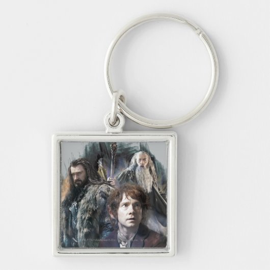 BILBO BAGGINS™, THORIN OAKENSHIELD™ & Gandalf Sleutelhanger (Voorkant)