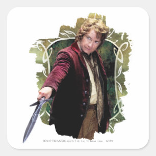 BILBO BAGGINS™ with sword Vierkante Sticker