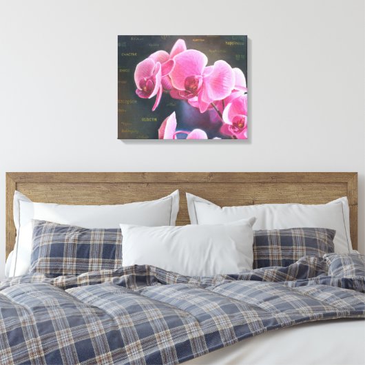 Bild mit Orchidee Canvas Afdruk (Insitu (Slaapkamer))