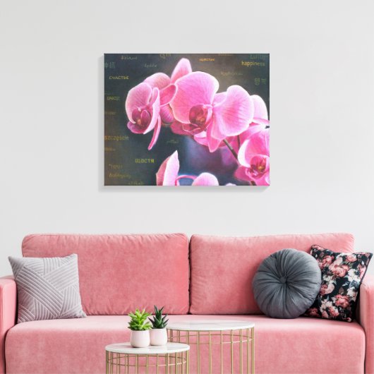Bild mit Orchidee Canvas Afdruk (Insitu (Woonkamer))