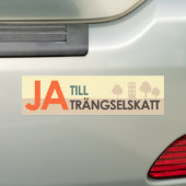 Bildekal - Ja till trängselskatt Bumpersticker (Op auto)
