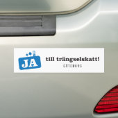 Bildekal - Ja till trängselskatt Bumpersticker (Op auto)
