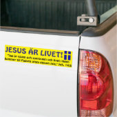 Bildekal, Sverige, Jesus är Livet. Bumpersticker (Op Truck)