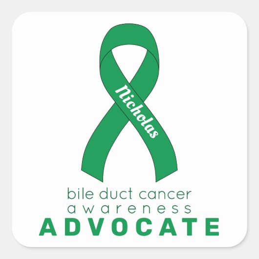 Bile Duct Cancer Advocate White Vierkante Sticker (Voorkant)