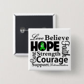 Bile Duct Cancer Collage of Hope Vierkante Button 5,1 Cm (Voorkant /achterkant)