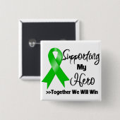 Bile Duct Cancer ondersteunt mijn helo Vierkante Button 5,1 Cm (Voorkant /achterkant)