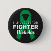 Bile Duct Cancer Ribbon Black Button (Voorkant)