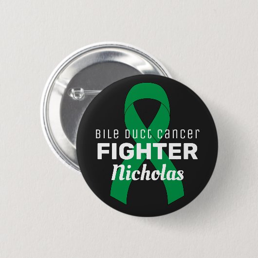 Bile Duct Cancer Ribbon Black Button (Voorkant /achterkant)