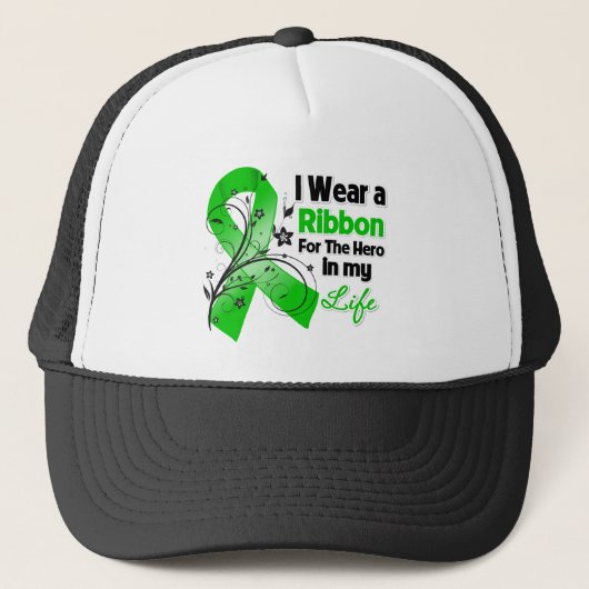 Bile Duct Cancer Ribbon Hero in Mijn leven Trucker Pet (Voorkant)