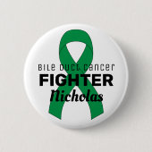 Bile Duct Cancer Ribbon White Button (Voorkant)