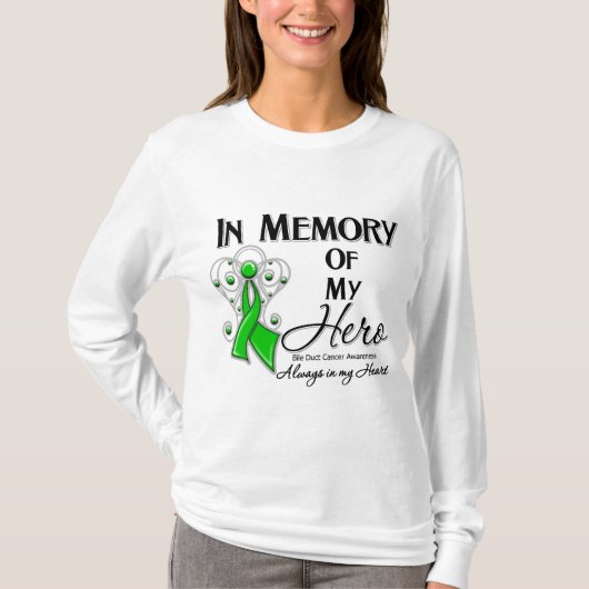 Bile Duct Cancer ter nagedachtenis van mijn Hero T-shirt (Voorkant)