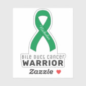 Bile Duct Cancer Vinyl Sticker (Vel)