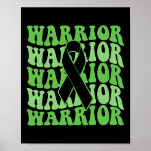 Bile Duct Kanker Strijder Groen Lint Bewustzijn Poster