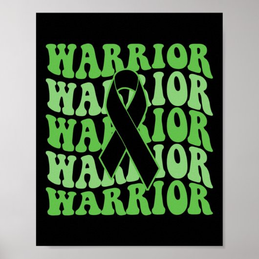 Bile Duct Kanker Strijder Groen Lint Bewustzijn Poster (Voorkant)