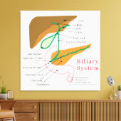 Biliaire systeemdiagram canvas afdruk (Insitu (Woonkamer))