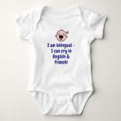 Bilingual Baby, Funny Gift Baby Romper (Voorkant)