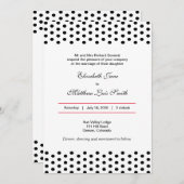 Bilingual Bold Polka Dot Weddenschap Kaart (Voorkant / Achterkant)