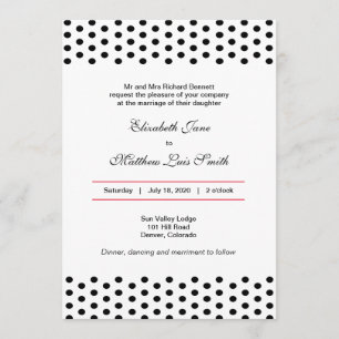 Bilingual Bold Polka Dot Weddenschap Kaart
