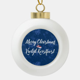 Bilingual Dutch American Holiday Ornament
