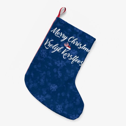 Bilingual Dutch American Xmas Stocking Kleine Kerstsok (Voorkant (Hangend))