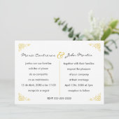 Bilingual English Wedding Invitation Kaart (Staand voorkant)